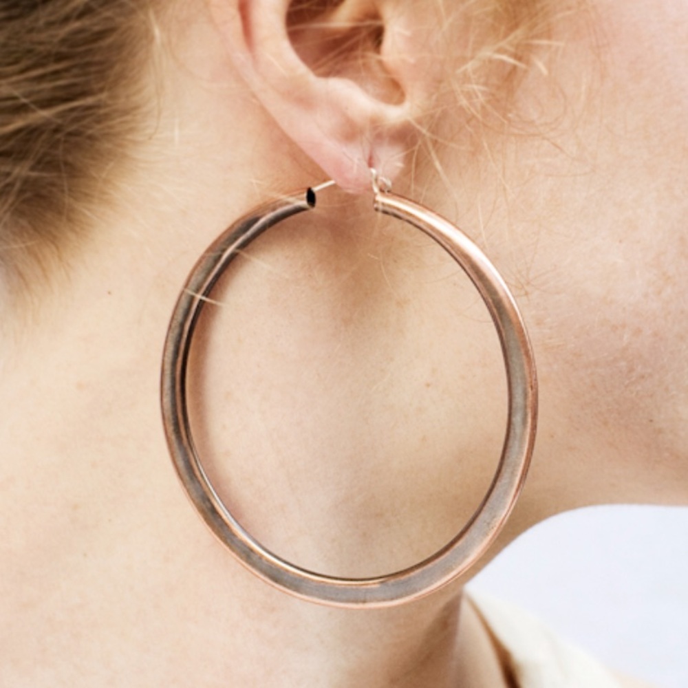 Anthropologie brass hoops - Picture 2 of 4